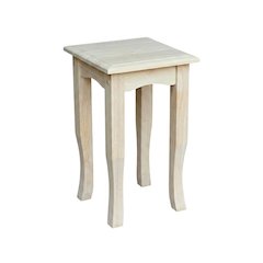 Unfinished 21-Inch High Tea Table with Classic Style and Versatile Design