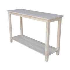 Unfinished Console Table with Sleek Modern Design for Living Room or Entryway