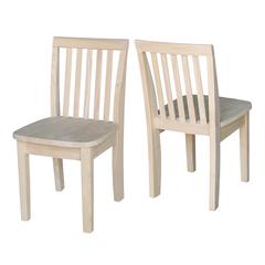 Set of Two Mission Juvenile Chairs , Unfinished