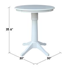30" Round Top Pedestal Table - 34.9"H