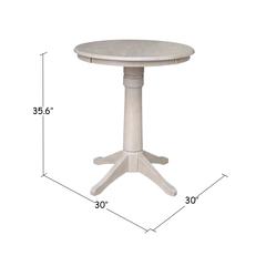 30" Round Top Pedestal Table - 34.9"H
