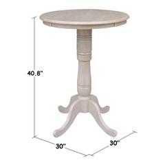 30" Round Top Pedestal Table - 40.9"H