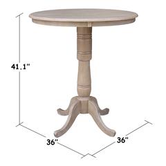 36" Round Top Pedestal Table - 40.9"H