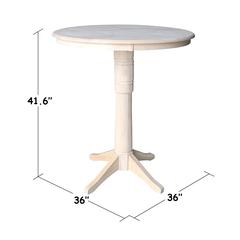 36" Round Top Pedestal Table - 40.9"H
