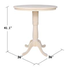 36" Round Top Pedestal Table - 40.9"H