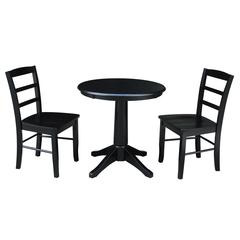 30" Round Top Pedestal Table - With 2 San Remo Chairs