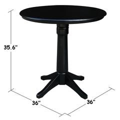 36" Round Top Pedestal Table - 34.9"H