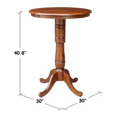 30" Round Top Pedestal Table - 40.9"H