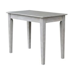 Gray Washed Writing Table With Smooth Surface And Modern Design
