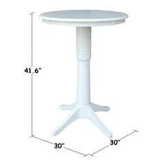 30" Round Top Pedestal Table - 40.9"H