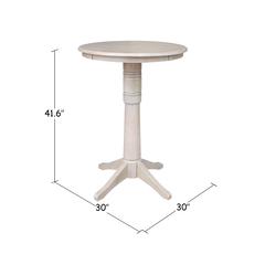 30" Round Top Pedestal Table - 40.9"H