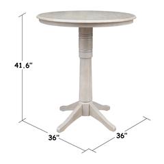 36" Round Top Pedestal Table - 40.9"H