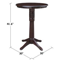 30" Round Top Pedestal Table - 40.9"H