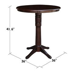 36" Round Top Pedestal Table - 40.9"H