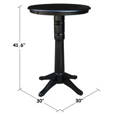 30" Round Top Pedestal Table - 40.9"H