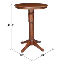 30" Round Top Pedestal Table - 41.9"H