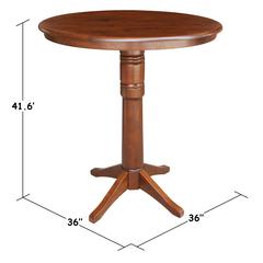 36" Round Top Pedestal Table - 40.9"H