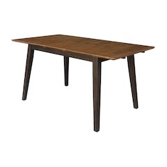 60" Butterfly Extension Dining Table, Modern Industrial Dining Table