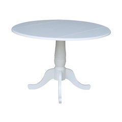 42 In Round dual drop Leaf Pedestal Table - 29.5 "H