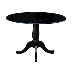 42" Round Dual Drop Leaf Pedestal Table,  29.5"H