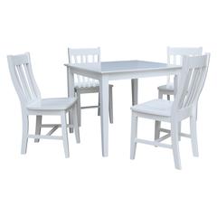 36" x 36" Dining Table with 4 Chairs - 5 Piece Set