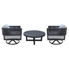 Outdoor 3 Piece Woven Abaca Rope Patio Furniture