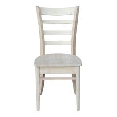 Set of Two Emily Side Chairs, Unfinished