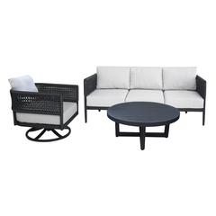 Outdoor 3 Piece Patio Furniture Set Including the Sofa, Coffee Table