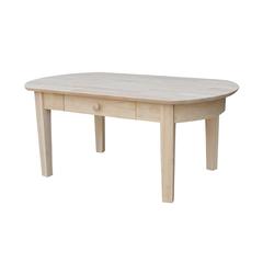 Philips Oval Coffee Table , Unfinished
