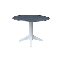 42 In Round dual drop Leaf Pedestal Table - 30.3 "H