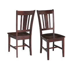 Set of Two Mocha Splatback Dining Chairs for Elegant Meals