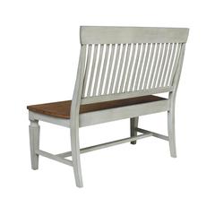 Vista Slatback Bench, Hickory/Stone