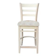 Emily Counter height Stool - 24" Seat Height, Unfinished