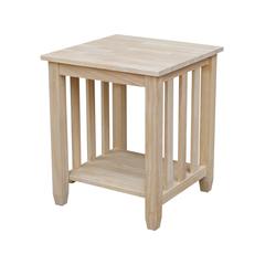 Mission Tall End Table , Unfinished