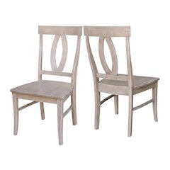 Solid Hardwood Dining Chairs with Washed Finish for Dining Room