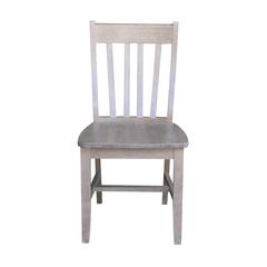 Set of Two Cafe Chairs, Washed Gray Taupe