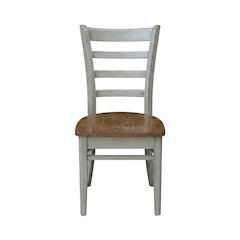 Hardwood Side Chair with Wipe-Clean Seat for Living Room or Dining
