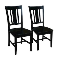 Solid Wood Dining Chairs with Splatback Design for Dining Room