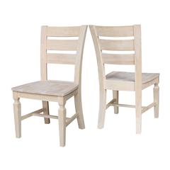 Vista Ladderback Chairs, Set of 2, Ready to finish