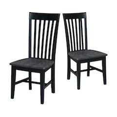 Solid Hardwood Dining Chair with Tall Mission Back for Dining Room
