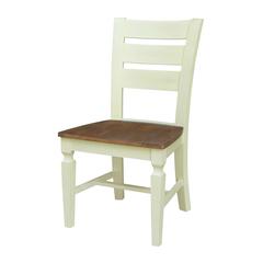 Vista Ladderback Chairs in Hickory/Shell - Set of 2