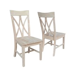 Parawood Traditional Wooden Dining Chairs for Kitchen Table, Unfinished