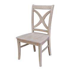 Set of Two Cosmo Chairs, Washed Finish, Washed Gray Taupe