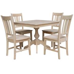 36" x 36" Square Top Pedestal Table  With 4 Chairs (Set of 5)