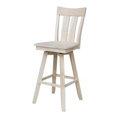 Ava Bar height Stool - With Swivel And Auto Return - 30" Seat Height , Unfinished