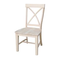 Set of Two Creekside X-Back Chairs, Unfinished