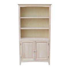 Solid Wood Shaker Bookcase - 60"H