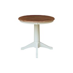 30" Round Top Pedestal Dining Height Table, 29.9" High
