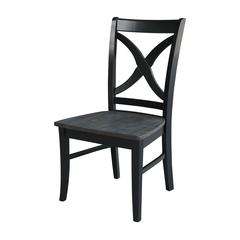 Set of Two Cosmo Chairs, Coal-Black/washed black