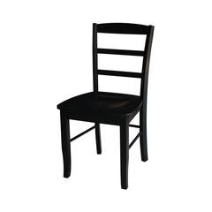 Set of Two Madrid Ladderback Chairs, Black